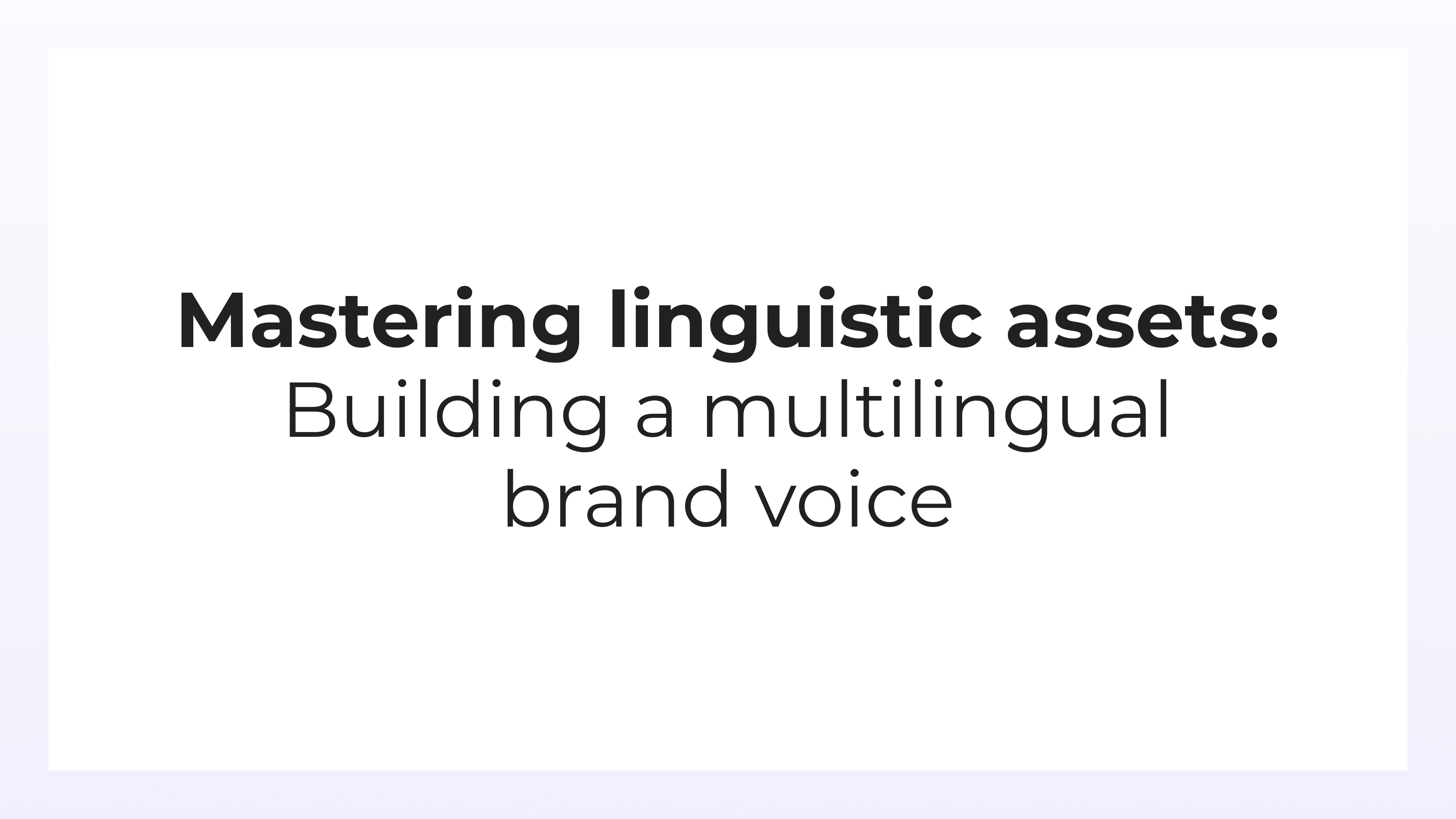 Les ressources linguistiques peuvent faire une énorme différence dans leur capacité à obtenir une traduction de haute qualité, conforme à la marque et rentable. Mais ils ont besoin d'aide pour comprendre à quoi servent les ressources linguistiques, comment elles doivent être créées et comment elles doivent être entretenues pour en tirer le meilleur parti.